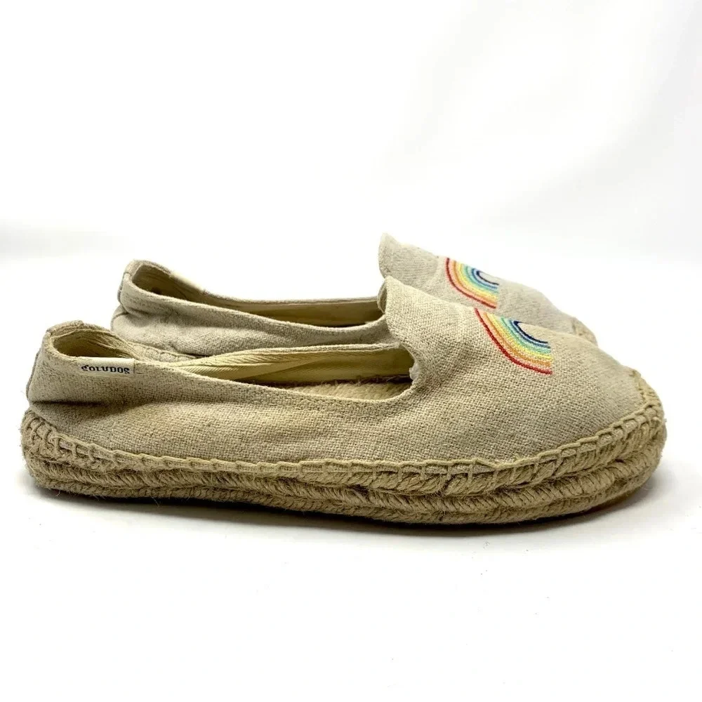 Soludos x‎ Ash Kahn Natural Rainbow Espadrilles
